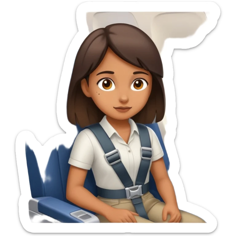 Girl on plane sticker