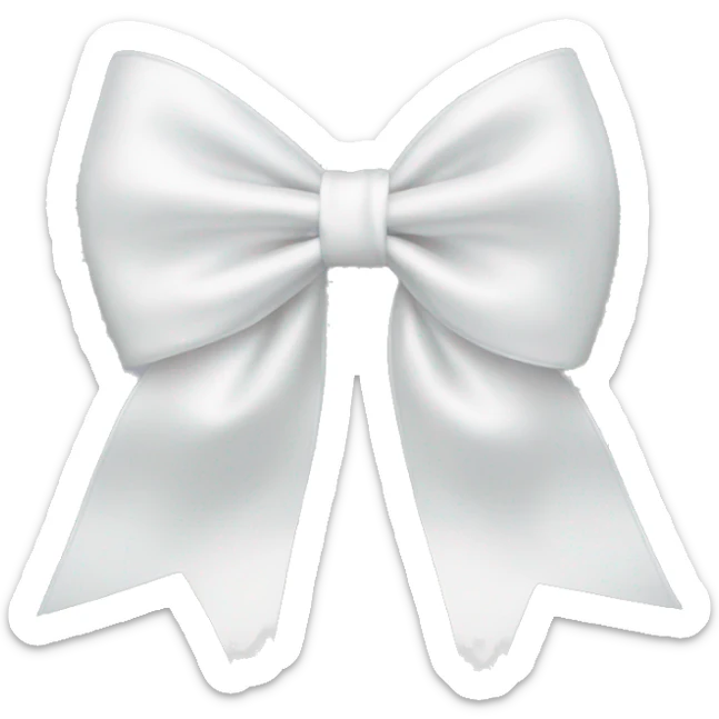 white satin bow sticker