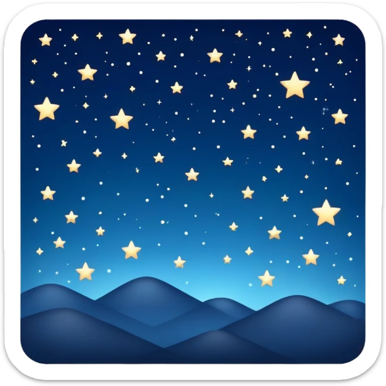 Night sky with stars for 'As Long As You Love Me' by Backstreet Boys sticker