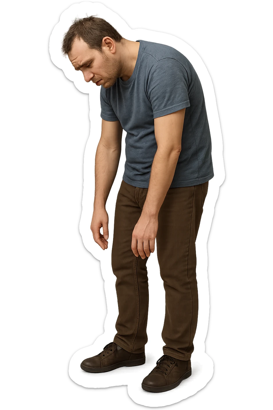 Corpo che segnala che non c'è abbastanza energia in corpo, 3d realistica sticker