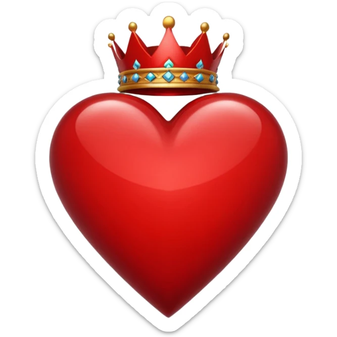 King of Hearts poker card  with out the card only the symbols sticker