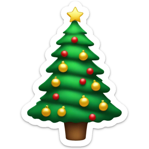 Christmas tree sticker