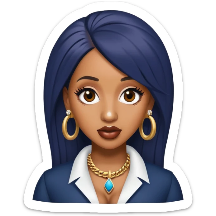 ultra realistic cardi b sticker