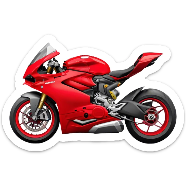 Ducati Panigale (Sportbike) - Ducati Panigale V4 (Model Year: 2022) (Iconic colour: Red) sticker