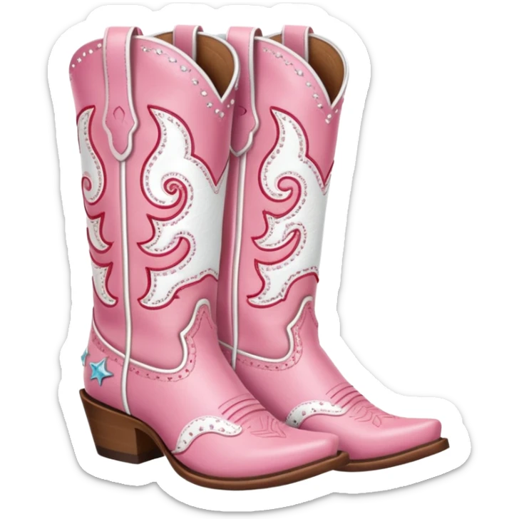 cowgirl boots cute a tiny bit of red on it NO TEAL a little girlie sticker