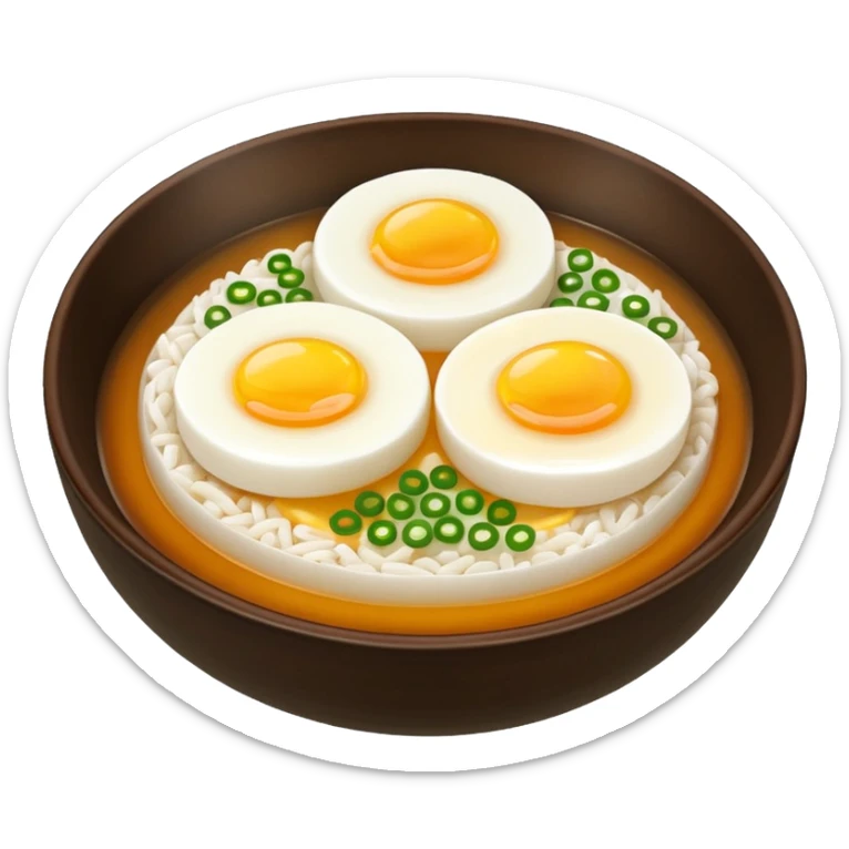 Make an emoji of tteokguk, a traditional Korean food. sticker