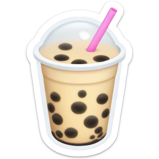 Bubble tea sticker