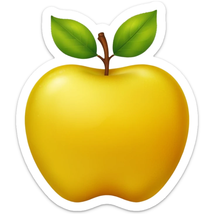 yellow  apple sticker