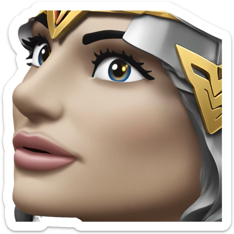 Side view Wonder woman’s feminine appearance offroad capable long-travel suspension 4x4 hypercar  sticker