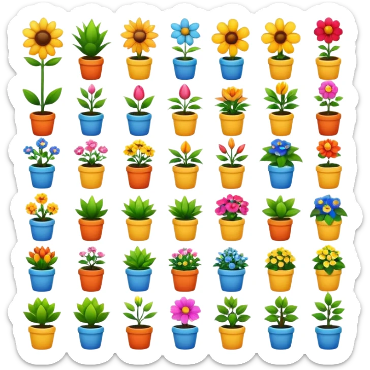 biodiversity plants, flowers sticker