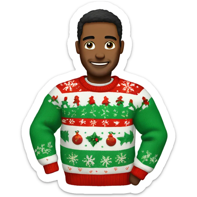christmas sweater sticker