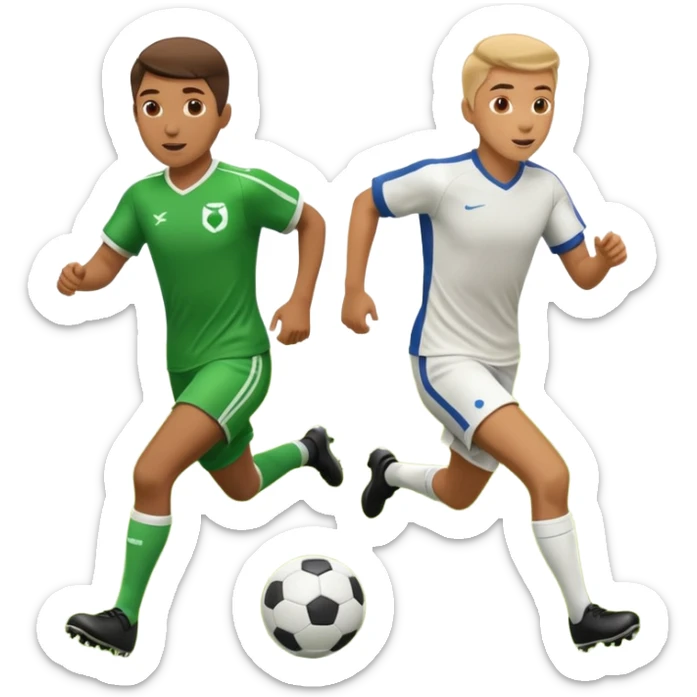 can you make two players passing the ball  in the art way i gave but you can improve the goal is i need to show that they are midfielders sticker