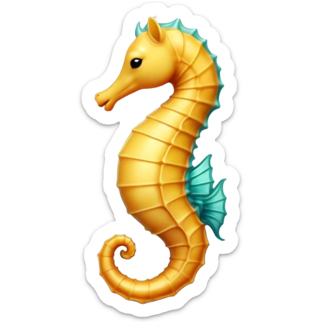 Meme-Worthy Cute Sleeping Sea Horse Portrait Emoji, Head resting peacefully with a contented smile, showcasing a slender, elegantly curved body with a softly coiled tail and eyes gently closed in serene slumber, Simplified yet adorably endearing features, highly detailed, glowing with a soft, drowsy aquatic light, high shine, relaxed and utterly lovable, stylized with an air of playful laziness, soft glowing outline, capturing the essence of a sleeping sea horse that feels destined to become the next viral icon of adorable rest! sticker