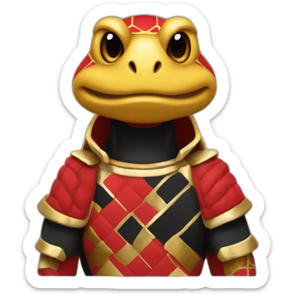 University of Maryland Mascot Testudo the terrapin, Red shell diamond back colors matching maryland flag red gold black yellow sticker