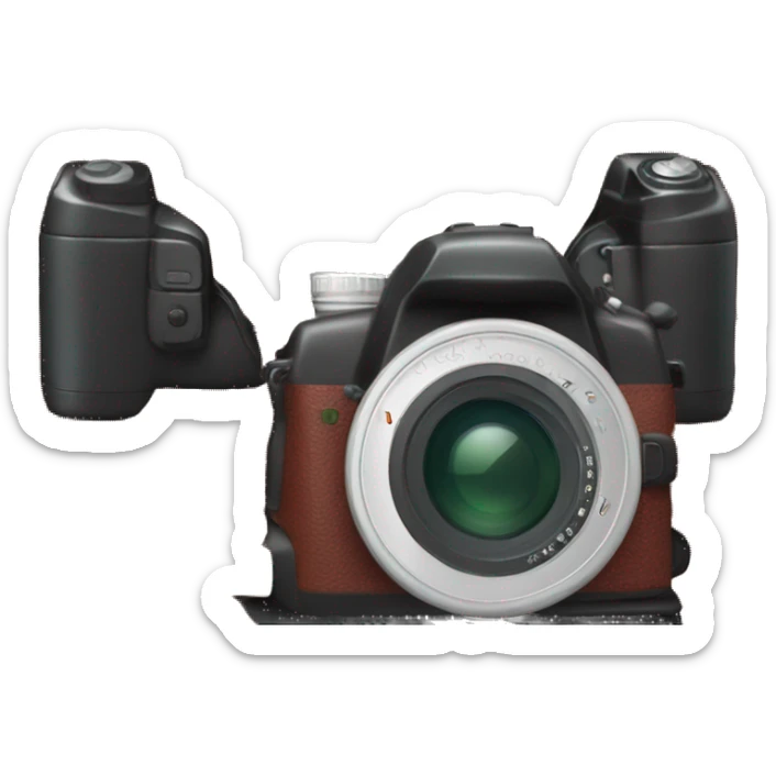 white girl photographer with dark red curly hair and Canon camera sticker