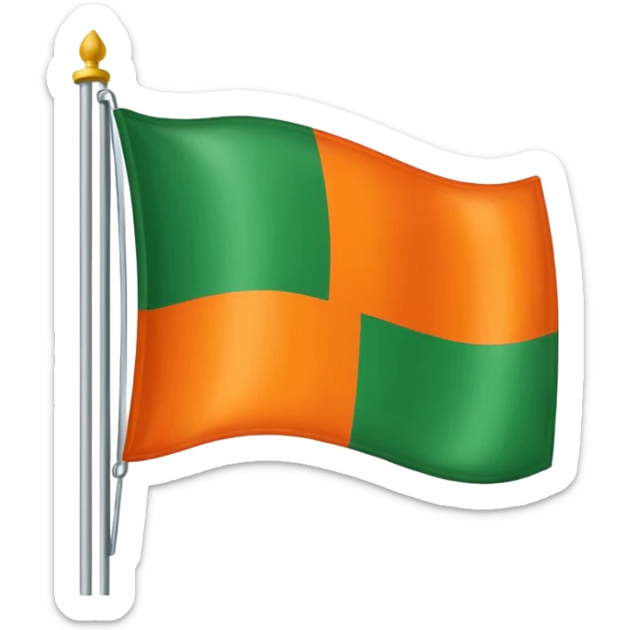 Bandera franjas naranja y verdes sticker