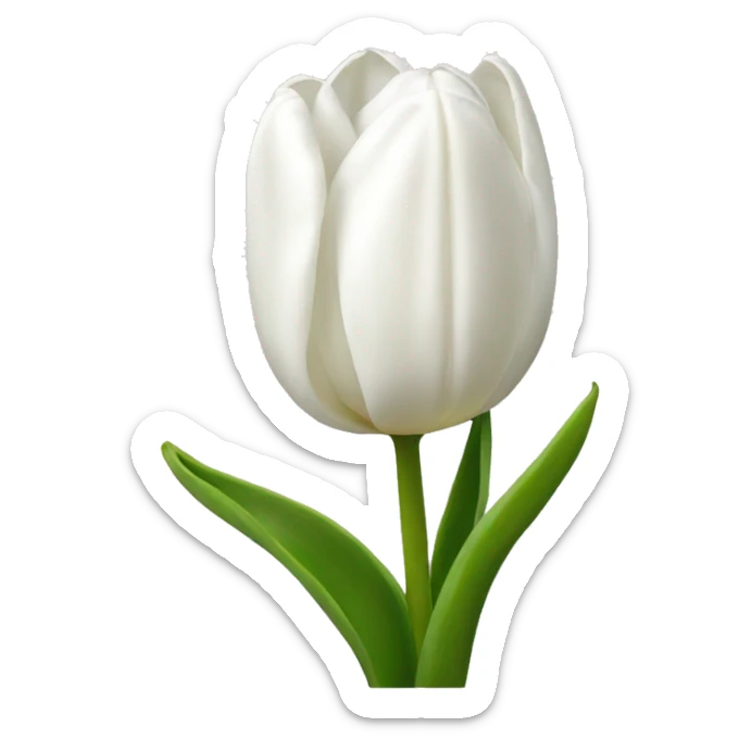 White tulips  sticker
