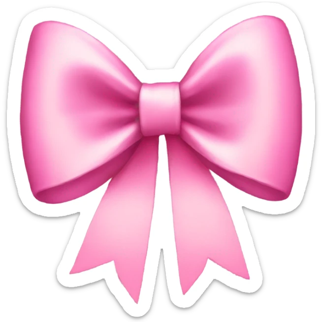 Pink bow sticker