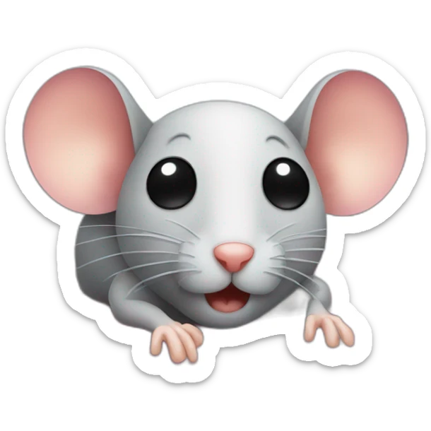 sick mouse sticker