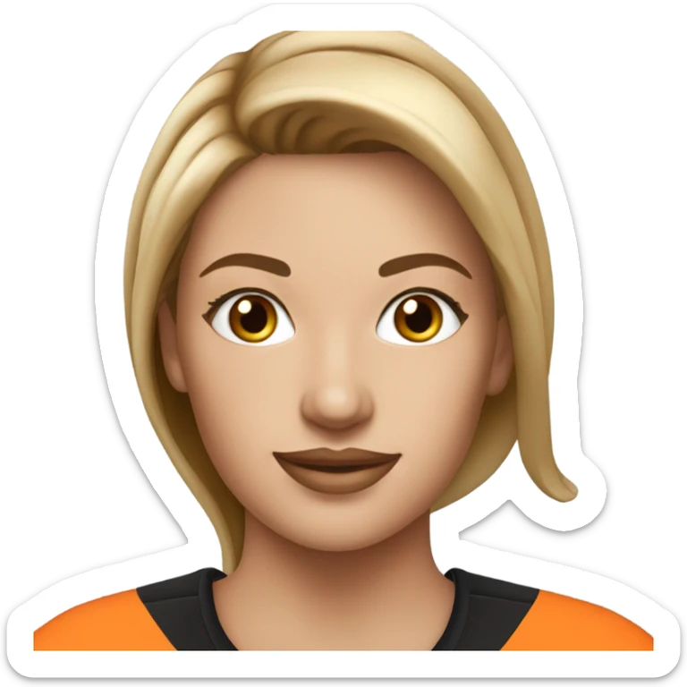 A beautiful woman wearing a Dundee United football shirt sticker