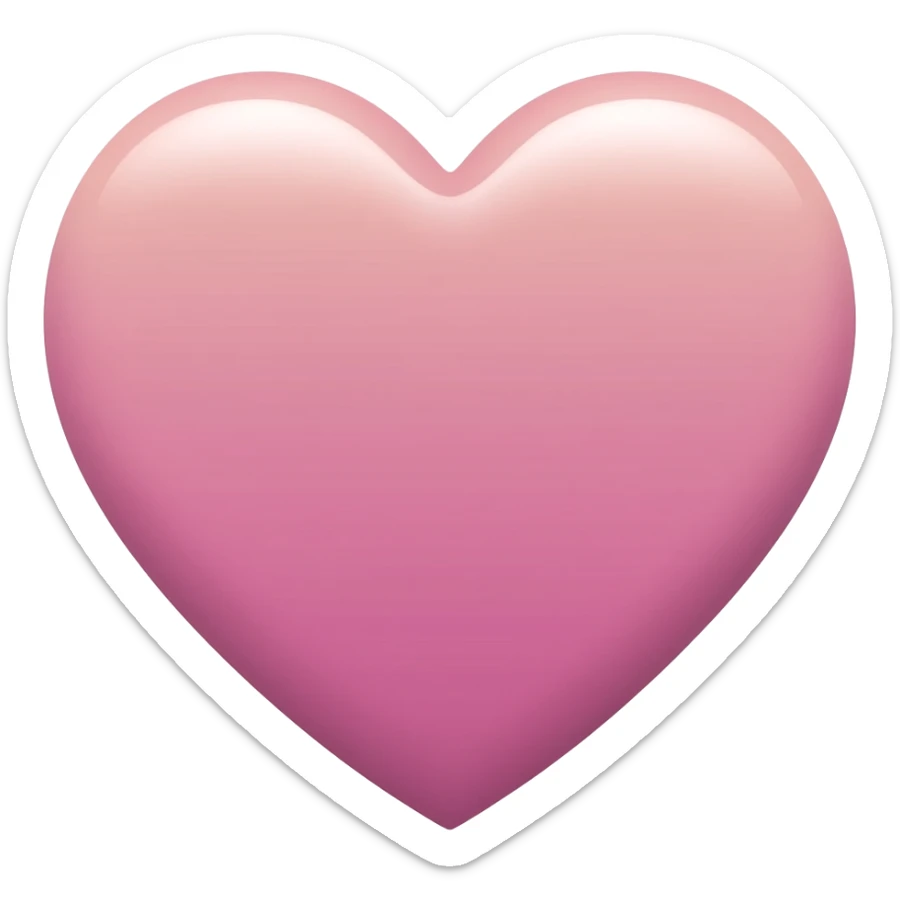 ombre HEART pink matcha sticker