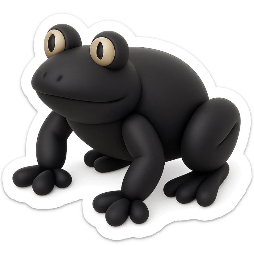 frog shaped like a balloon animal sticker