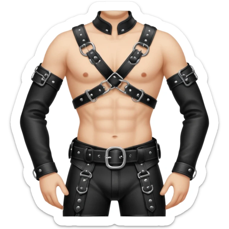 Male BDSM clothing, only the clothing is retained, excluding the head and body. sticker