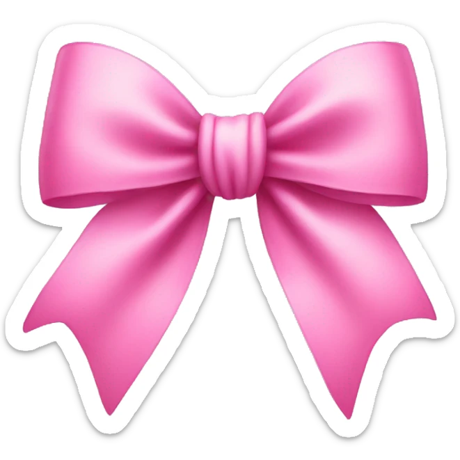 Pink bow sticker
