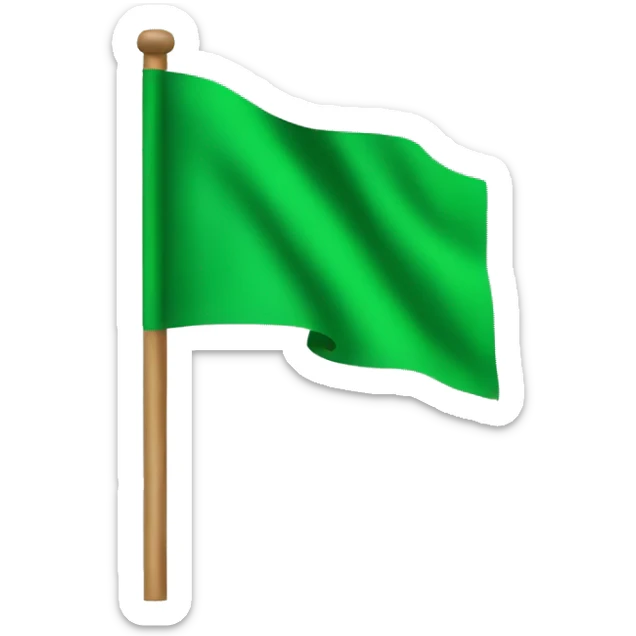 Green flag sticker