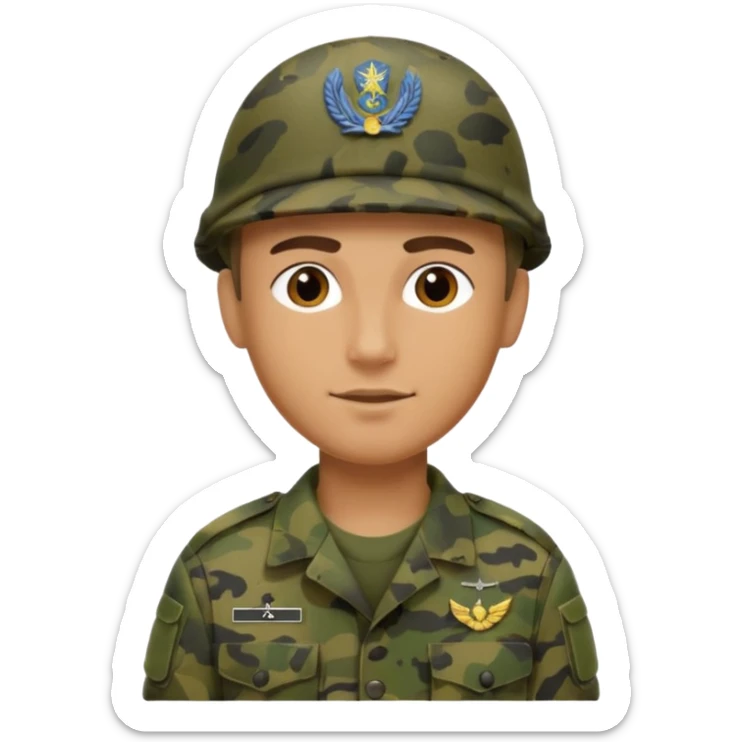 S.A.S mit salotiertem Soldaten in Tarnfarbe und den SAS Buchstaben auf der Mütze sticker