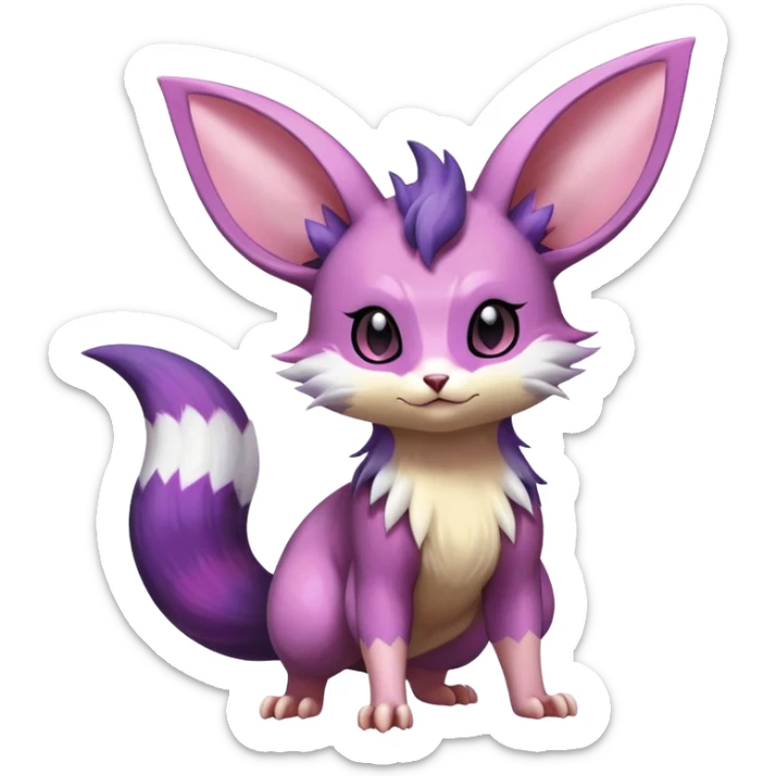 Shiny Furret-Espeon-Furret-Noibat-Noivern-Hybrid (Full body) sticker