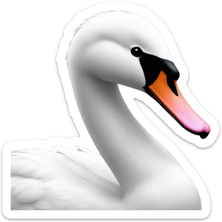 Swan pink  sticker