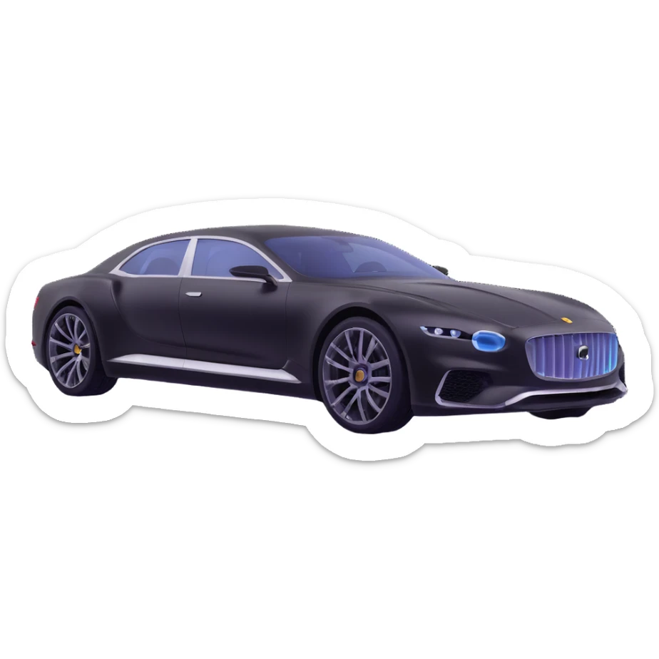 luxury car with a transparent film covering it, elegant and minimal, premium look sticker