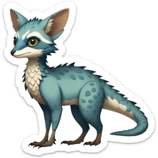 Modern Realistic Rare Fantasy Vernid-Trico-species by LiLaiRa full body sticker