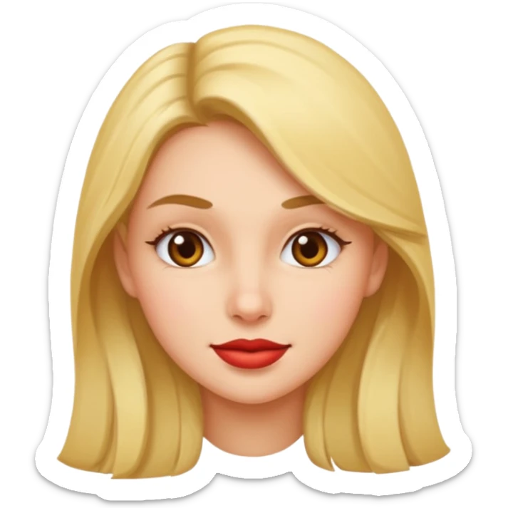 side smirk out of side of mouth,flirt girl sticker