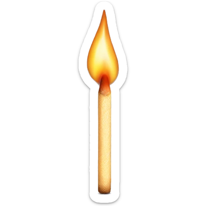Matchstick sticker