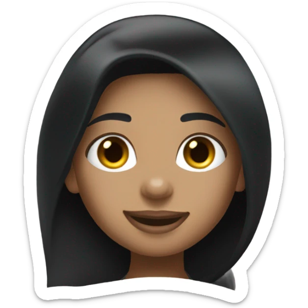 "Black" jeep compass car driven by sexy blue eyed brunette girl with black straight hair sticker