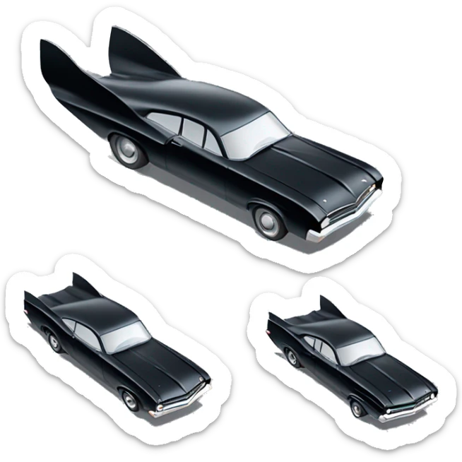 69 Nova Batman’s edition. Scary and fast. shaped like a mustang airplane and like a streamliner train caravan  sticker