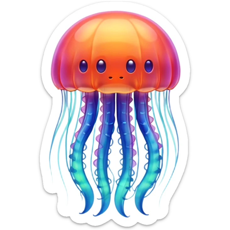 jellyfish with unique design and color but i want a simple one sticker