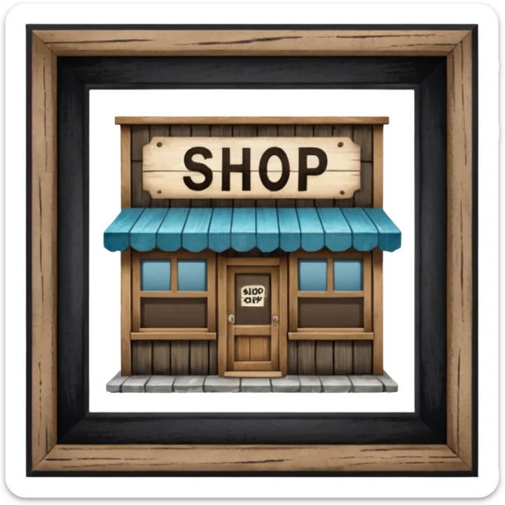 Magic Shop in Harry Potter film– Small wooden shop with “Shop” sign.
 sticker