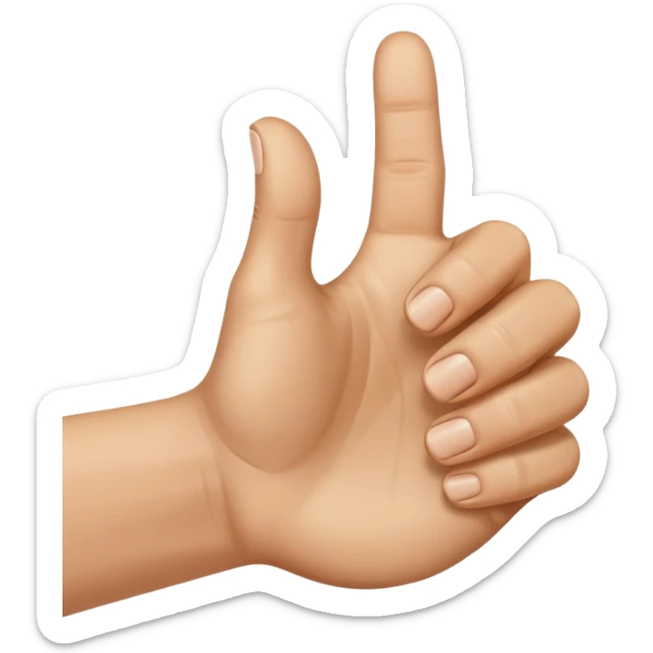 Can you do a thunbs up, but where only a small part of the top of the thumb is showing / pointing up? sticker