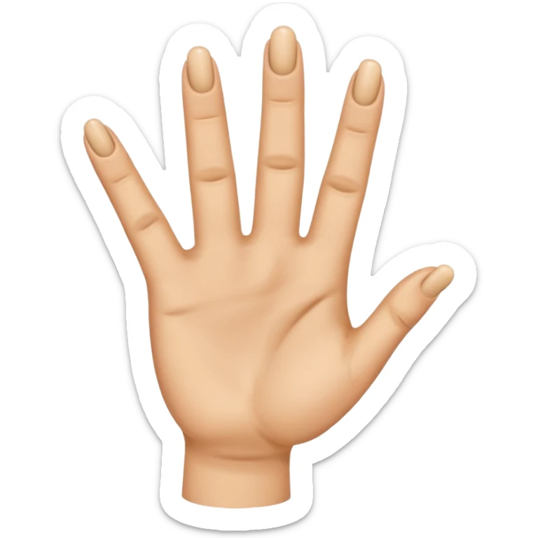 make me an emoji where all the fingers are up but thr ring finger is half down sticker