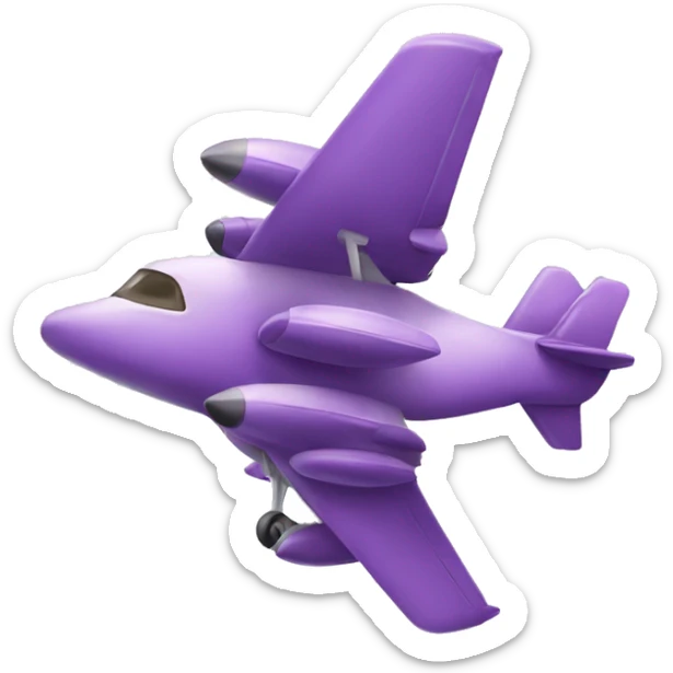 lilac plane sticker