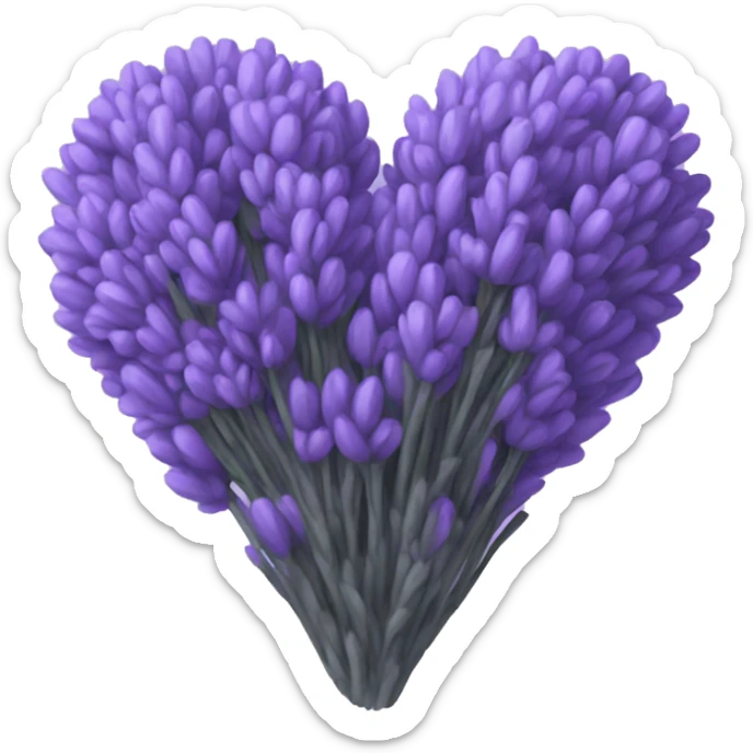 Lavender heart sticker