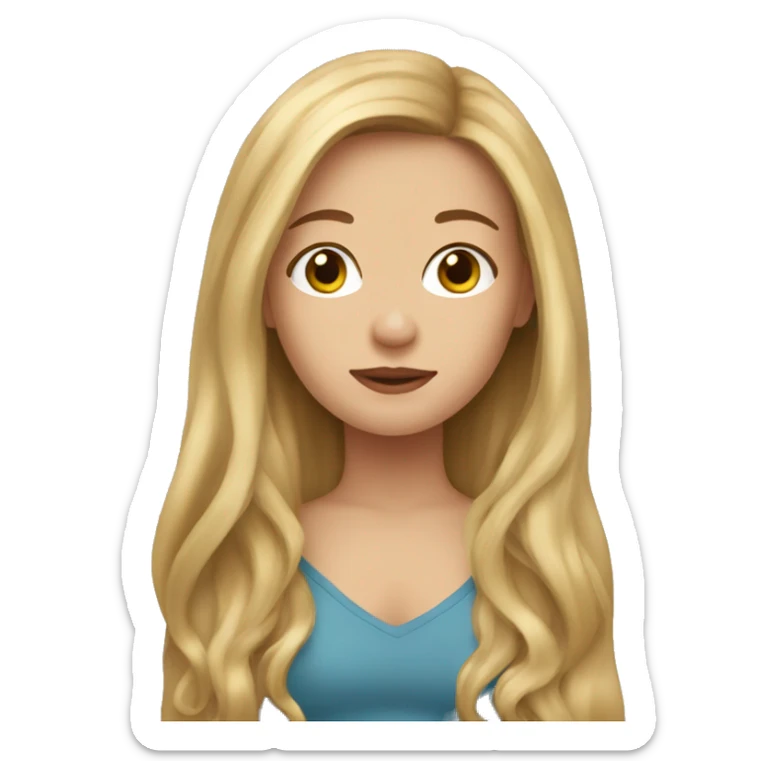 Long Brown hair woman, long Blonde hair woman, baby boy sticker