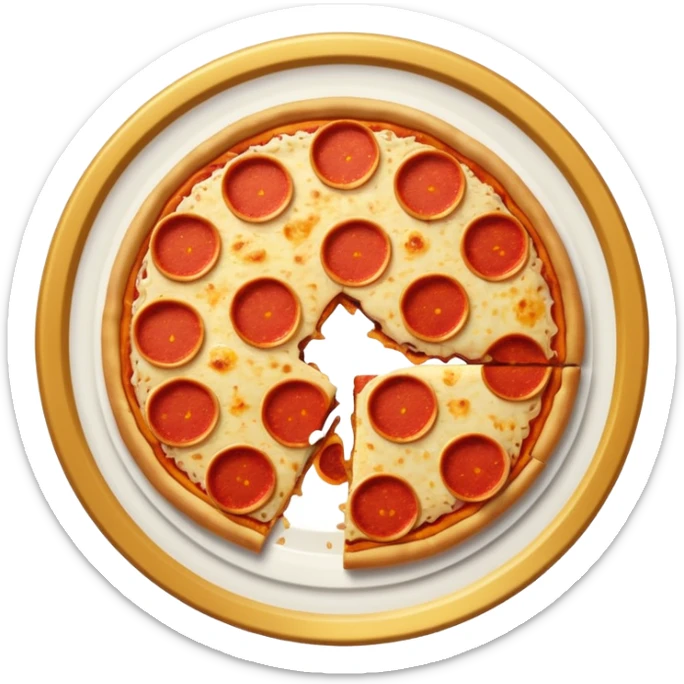 circle pizza sticker