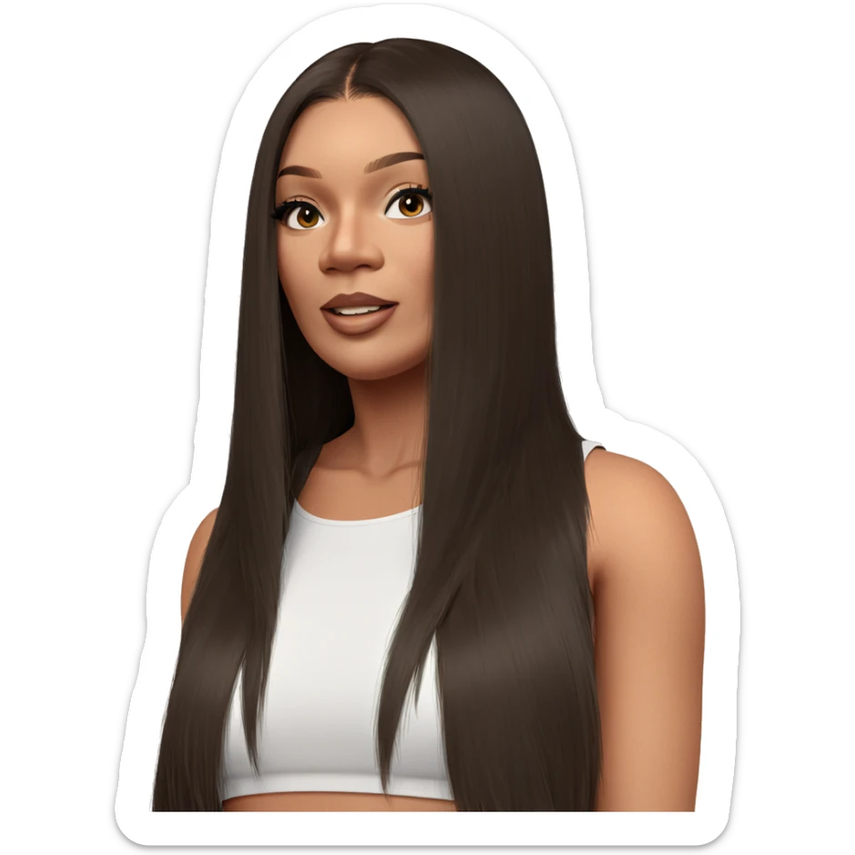 realistic portrait of girl sticker