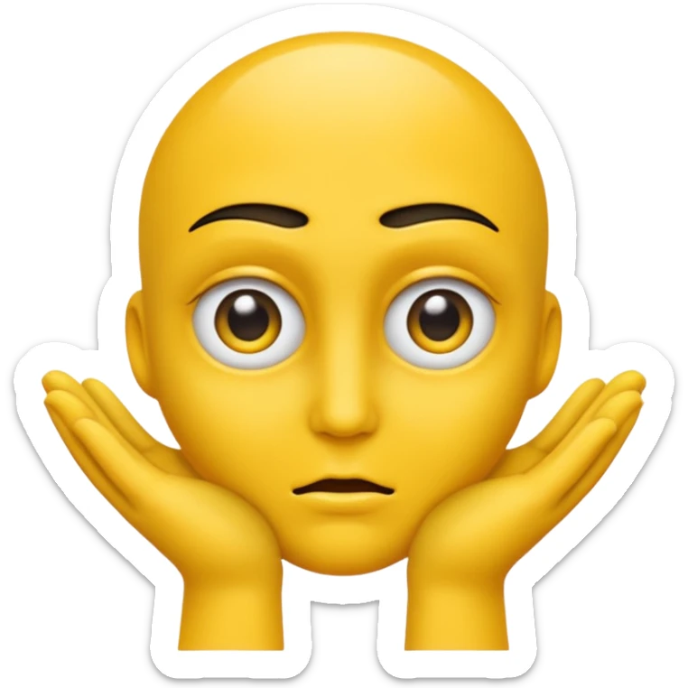 Visage jaune qui se frotte les mains avec un regard vicieux sticker