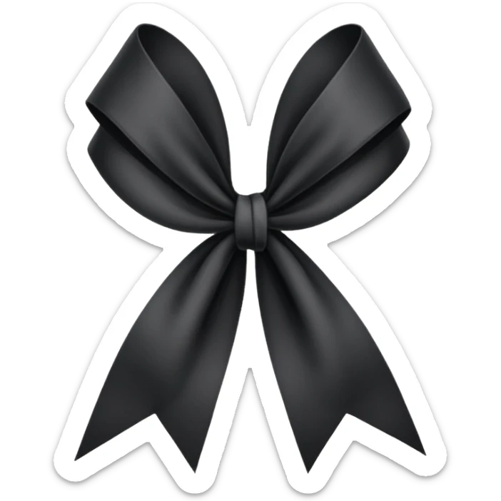 Black ribbon to symbolize respect for loss sticker