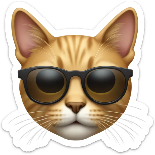 Cat with sunglasses sticker